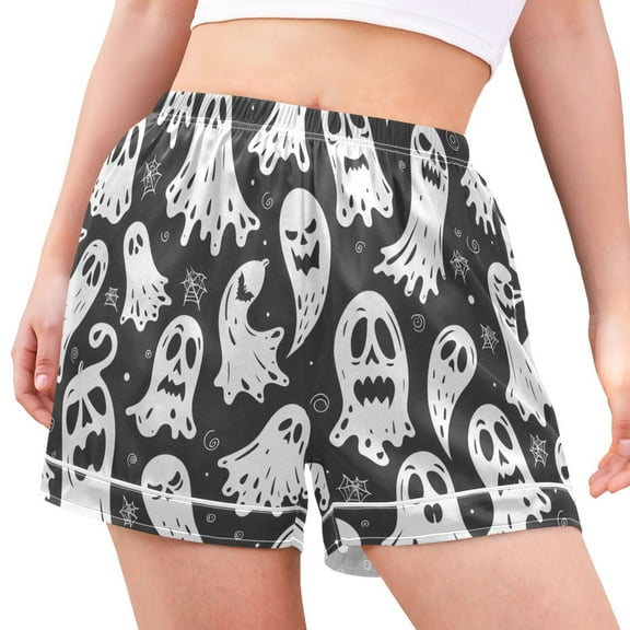 joogoo Women's Pajama Lounge Shorts Halloween Devils Bottoms Sleep Short M