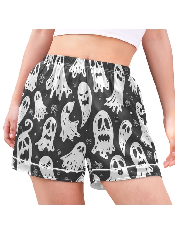 Women's Pajama Lounge Shorts Halloween Devils Bottoms Sleep Short M
