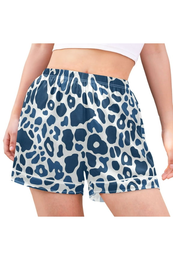 Women's Pajama Lounge Shorts Leopard Print-a2 Bottoms Sleep Short M