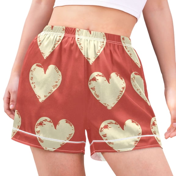 joogoo Women's Pajama Lounge Shorts Love Valentine's Heart Bottoms Sleep Short XXL