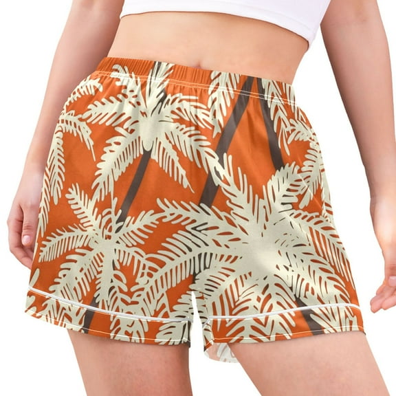 joogoo Women's Pajama Lounge Shorts Palm Tree Bottoms Sleep Short M