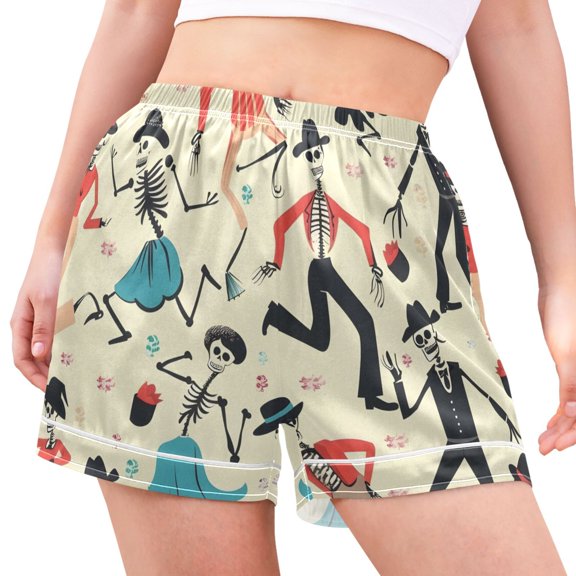 joogoo Women's Pajama Lounge Shorts Skull Dancer Bottoms Sleep Short XL