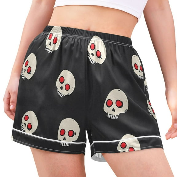 joogoo Women's Pajama Lounge Shorts Skull Head Bottoms Sleep Short XXL