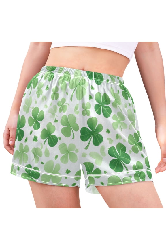 Women's Pajama Lounge Shorts St Patrick Clover-a1 Bottoms Sleep Short XXL