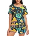 thumbnail image 1 of joogoo Women's Pajama Set Bohomia Magic Mushroom Short Sleepwear Loungewear with Pockets S, 1 of 7