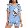 thumbnail image 1 of joogoo Women's Pajama Set Skeleton Skull Head Short Sleepwear Loungewear with Pockets M, 1 of 7
