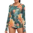 thumbnail image 1 of joogoo Womens UPF 50+ Sun Shirts Cactus Flowers Long Sleeve UV Protection Rash Guard Tops M, 1 of 7