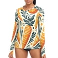 thumbnail image 1 of joogoo Womens UPF 50+ Rash Guard Carrots Long Sleeve UV Protection Sun Shirts Tops XL, 1 of 7