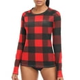 thumbnail image 1 of joogoo Womens UPF 50+ Sun Shirts Classic Checkered Grid Long Sleeve UV Protection Rash Guard Tops M, 1 of 7