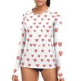 thumbnail image 1 of joogoo Womens UPF 50+ Sun Shirts Cute Hearts Long Sleeve UV Protection Rash Guard Tops L, 1 of 7