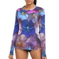 thumbnail image 1 of joogoo Womens UPF 50+ Sun Shirts Flower Patern5 Long Sleeve UV Protection Rash Guard Tops L, 1 of 7