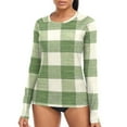 thumbnail image 1 of joogoo Womens UPF 50+ Sun Shirts Green Rustic Checkered Long Sleeve UV Protection Rash Guard Tops S, 1 of 7
