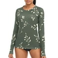 thumbnail image 1 of joogoo Womens UPF 50+ Sun Shirts Leaves Long Sleeve UV Protection Rash Guard Tops L, 1 of 7