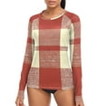 thumbnail image 1 of joogoo Womens UPF 50+ Rash Guard Rustic Checkered Long Sleeve UV Protection Sun Shirts Tops S, 1 of 7