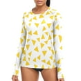 thumbnail image 1 of joogoo Womens UPF 50+ Sun Shirts Yellow Triangle Long Sleeve UV Protection Rash Guard Tops M, 1 of 7