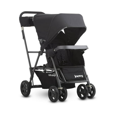 Joovy Caboose Ultralight Sit and Stand Double Stroller, Black