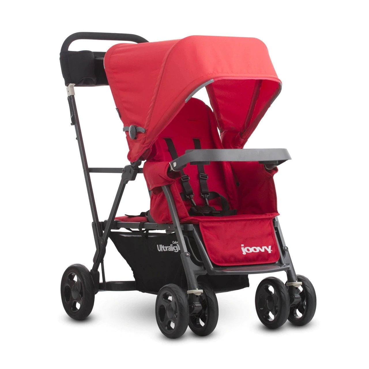 joovy Caboose Ultralight Sit and Stand Double Stroller Red Walmart