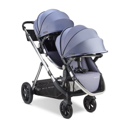 joovy Qool Double Bundle, Customizable Modular Stroller, Slate