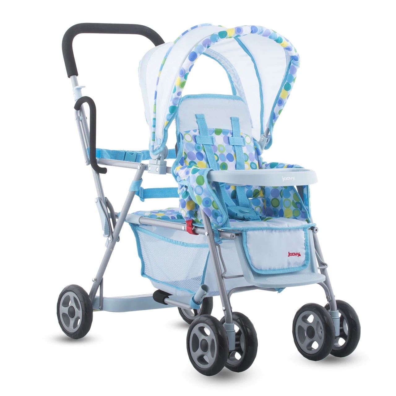 Joovy Toy Caboose Realistic Baby Doll Stroller Blue Dot for Role Playing Fun Walmart