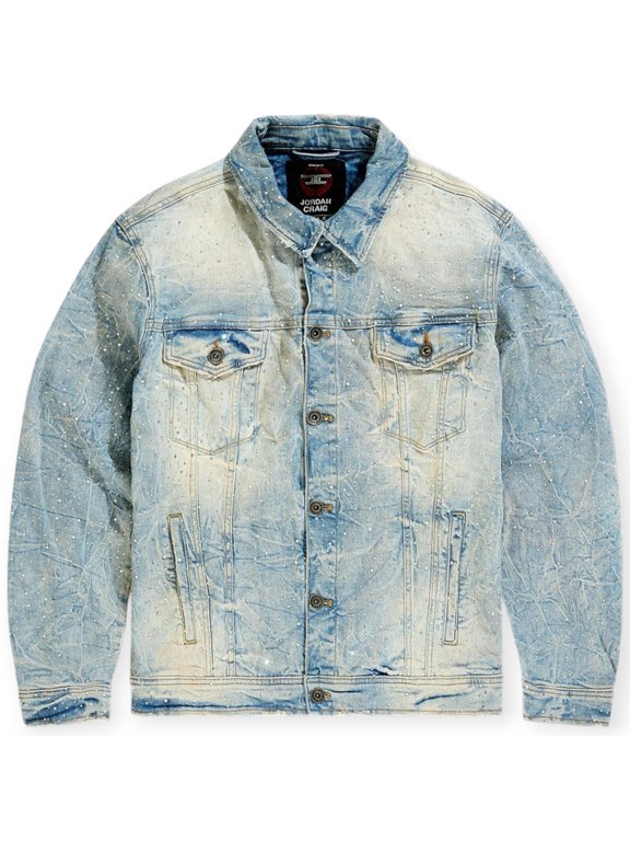 Men Magic City Denim Trucker Jacket (Iced Lager)