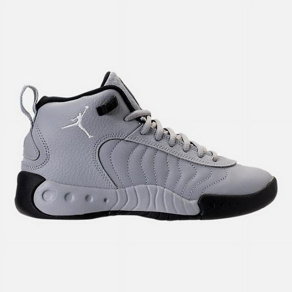 jordan nike kids jumpman pro bg wolf grey/white/black/white basketball shoe 4.5 kids us