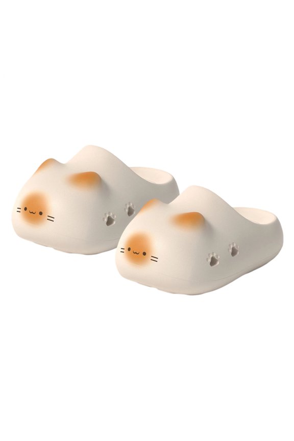 Cute Cat Slippers Waterproof Arch Support Men Women EVA Clogs Cute Casual Slippers for Home Bathroom