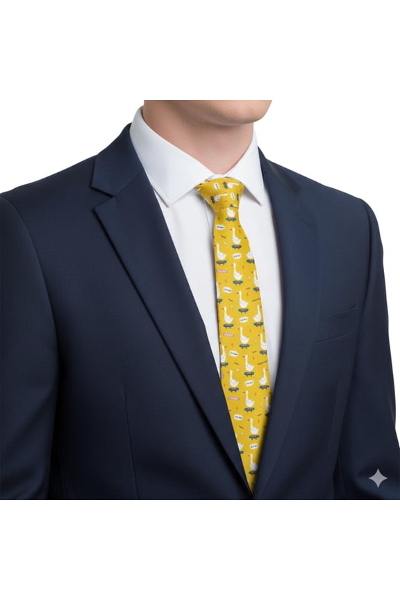 Fun Ties for Men Duck Print Novelty Casual Ties Cute Business Neckties for Holiday Party Wedding