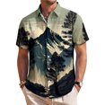 thumbnail image 1 of jowamay Men's Hawaiian Shirts Pine Tree Lapel Short Sleeve Casual Button Down Shirts Fashion Clothes for Streetwear, 1 of 7