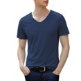 thumbnail image 1 of jowamay Men's V Neck T Shirts Slim Fit Short Sleeve Seamless Summer T-Shirts Trendy Soft Workout Tee Tops for Sports, 1 of 8