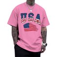 thumbnail image 1 of jowamay Mens Patriotic T Shirts Flag Crewneck Short Sleeve Summer Cotton Tee Loose Fit Basic Tops Daily Wear, 1 of 8