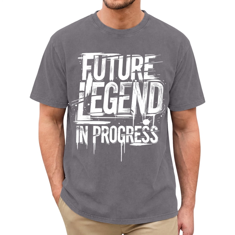 jowamay Mens Vintage T Shirts Future Legend In Progress Loose Crew Neck ...