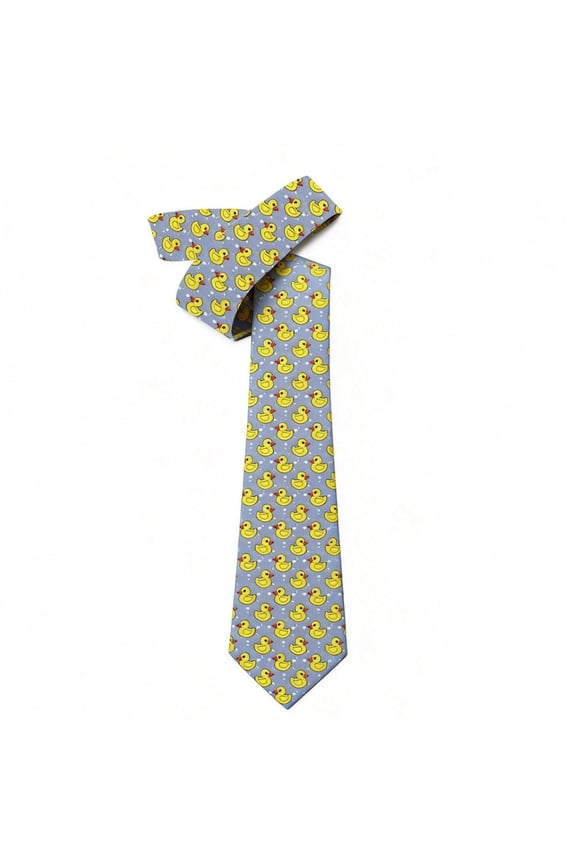 Novelty Ties for Men Duck Print Cute Gentleman Ties Novelty Business Neckties for Holiday Party Wedding