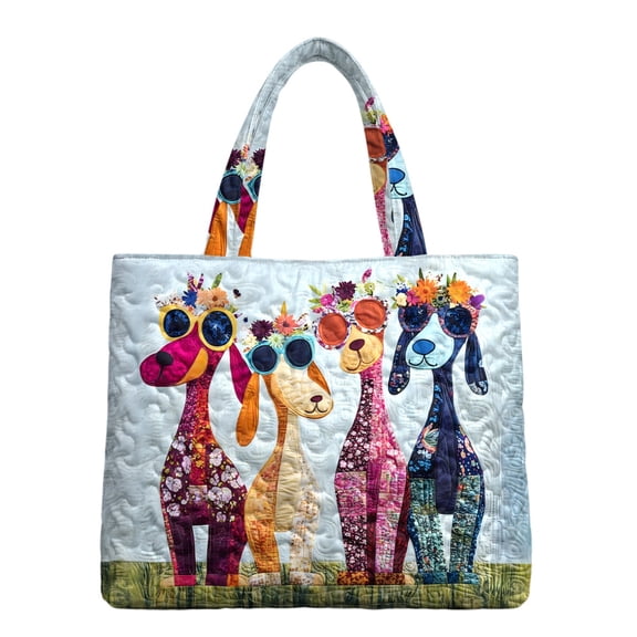 jowamay Quilted Tote Bag Large Animal Retro Small Pouch Lightweight Portable Grocery Large Shoulder Tote Bag for Shopping Work