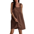 thumbnail image 1 of jowamay Spaghetti Strap Mini Dress Sleeveless Casual Sundresses Loose Fit Spaghetti Strap Dress for Daily Wear Vacation Travel, 1 of 6