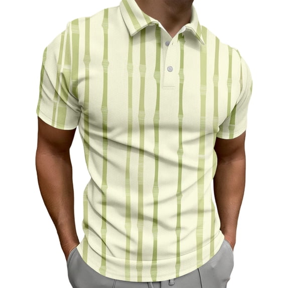 jowamay Three Button Shirts for Men Botanical Print Fashion Summer Shirts Casual Clothes Short Sleeve for Golf Business Beach