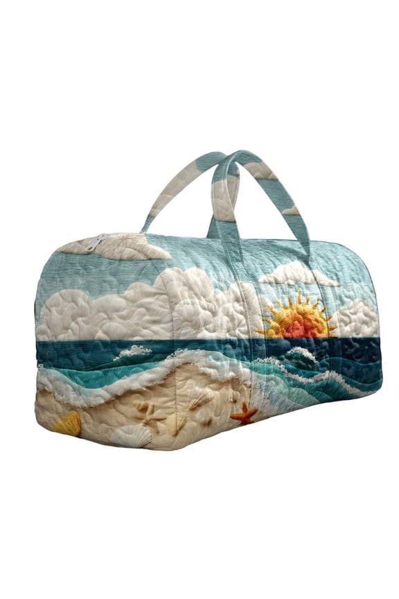 Travel Duffle Bags for Women Quilted Scenery Fashion Overnight Bags Hawaiian Travel Case for Gym Business Trip