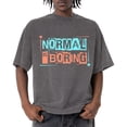 thumbnail image 1 of jowamay Vintage Shirts for Men Normal Is Boring Summer Tee Shirt Short Sleeve Casual Cotton Tops for Daily Wear, 1 of 7