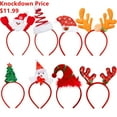 thumbnail image 1 of joyin pack of 8 christmas headbands with different designs for christmas and holiday parties (one size fit alll), 1 of 8