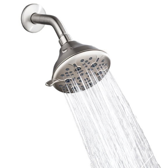 joyrain Multi-angle adjustable showerhead with standard arm and flange. Features a minimalist design, quick installation