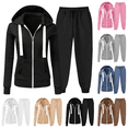 thumbnail image 1 of jsaierl 2 Piece Outfits Women's Fleece Lined Sweatsuits Long Sleeve Hoodie and Sweat Pants Winter Warm Zip Up Tracksuit Set, 1 of 9