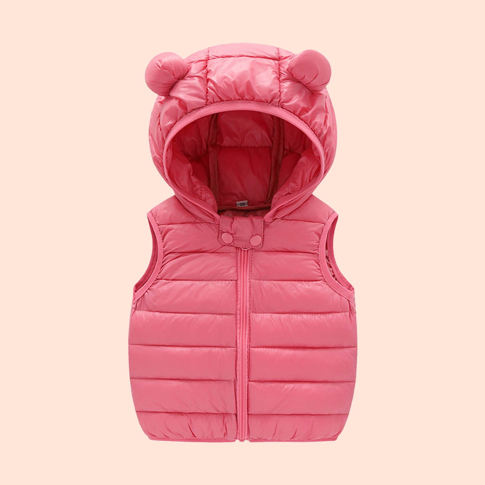 Little Surprise Box Brown Checks Collar Quilted Sleeveless Winter Vest Jacket for Kids main image 1