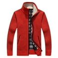 thumbnail image 1 of jsaierl Cardigan Sweaters for Men Knit Stand Collar Zip Up Outwear Top Long Sleeve Woolen Plaid Sweater Jacket, 1 of 6