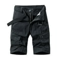 thumbnail image 1 of jsaierl Cargo Shorts for Men Casual Pocket Zipper Buttons Solid Leisure Time Tooling Short Pants, 1 of 4