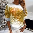 thumbnail image 1 of jsaierl Christmas Sweatshirts for Women Round Neck Long Sleeve Shirts Snowflake Print Tops Workout Casual Fall Blouse Tee Pullover Christmas Gifts for Teen Girls, 1 of 6