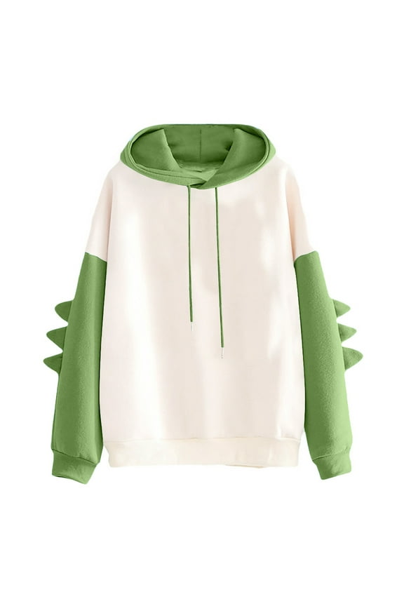 Dinosaur Hoodies for Women Teen Girls Japanese Style Clothing for Teen Pullover Sweaters Sweatshirts