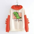 thumbnail image 1 of jsaierl Dinosaur Sweatshirt for Womens Cute Hoodies Patchwork Long Sleeve Pullover Tops for Teen Girls, 1 of 8