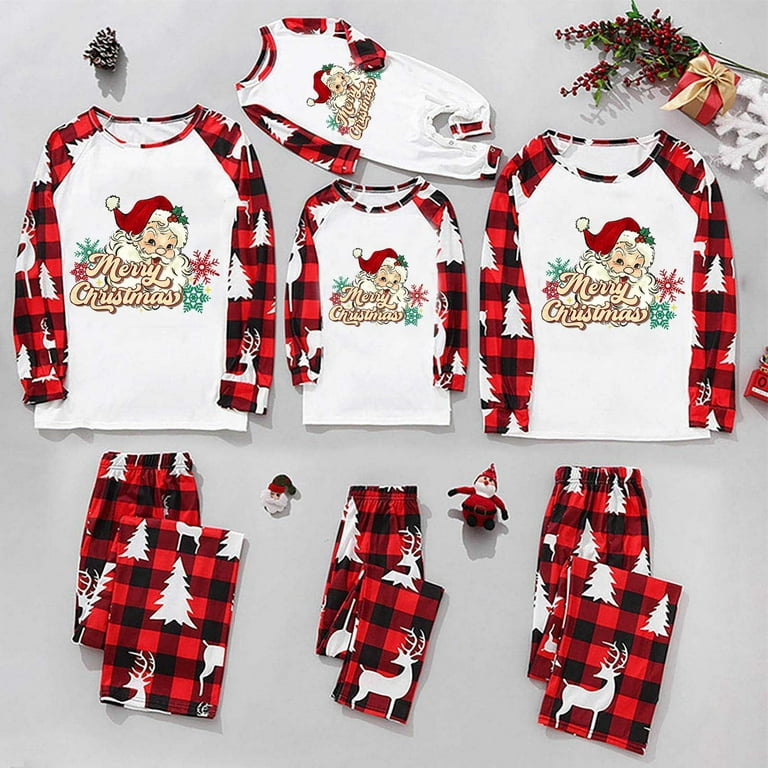 jsaierl Family Christmas Pajamas Matching Sets Buffalo Plaid 2