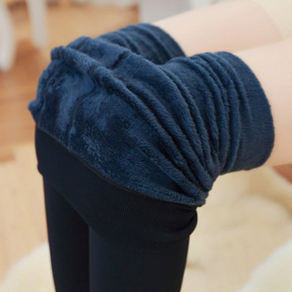 jsaierl Fleece Leggings Women Thermal Warm Thick Tights Cotton Tummy Control Legging Stretch Slim Workout Leggings