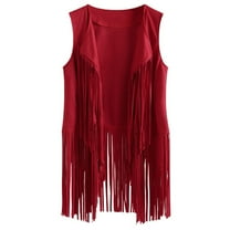 Acka fringe flower long vest サイズ2 HGps8w Women's Long Fringe Vest 70s Hippie Cardigan