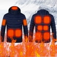 thumbnail image 1 of jsaierl Heated Jackets Men Women Waterproof Outdoor Hiking Outerwear Rechargeable Electric Heated Jacket Cold Weather Body Warmer Hooded Heated Clothing, 1 of 8